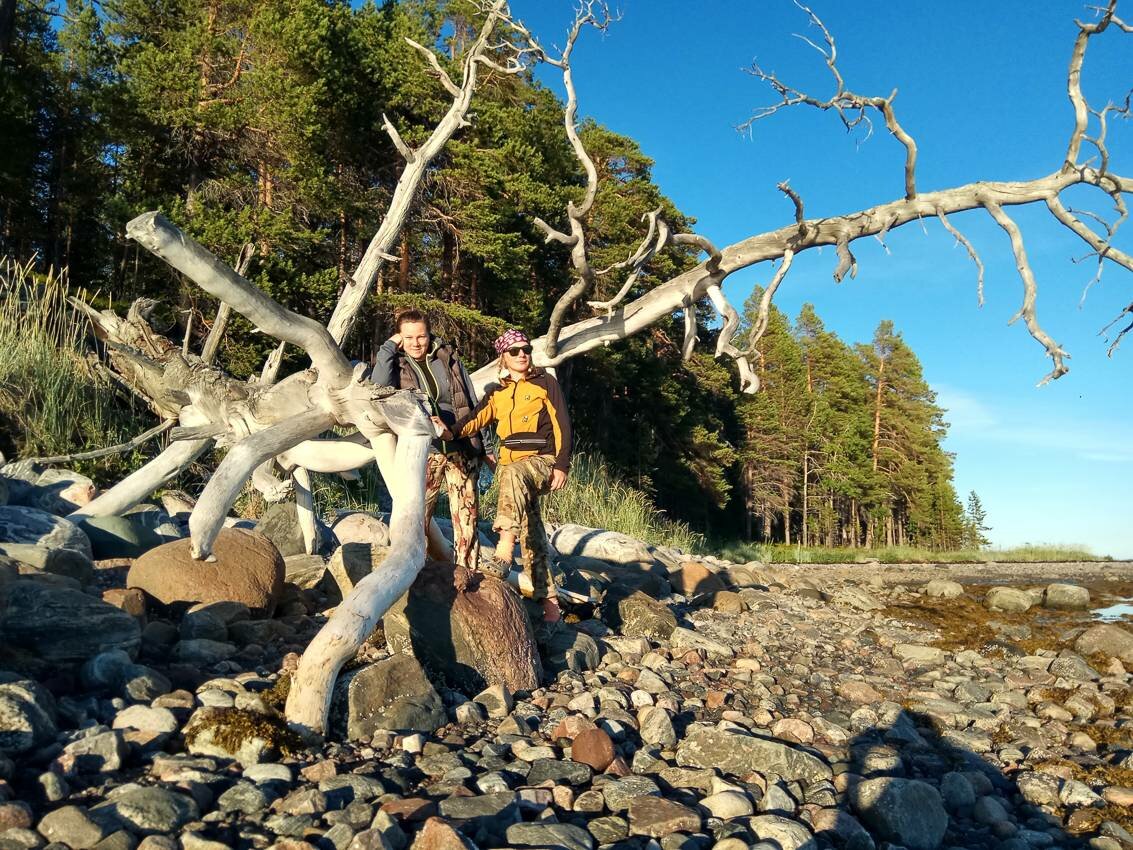 Белое море на парусном катамаране