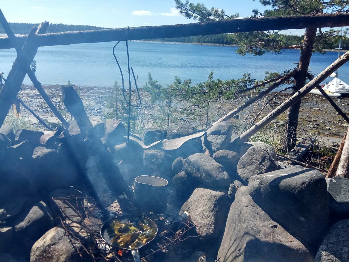 Белое море на парусном катамаране