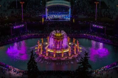 на Центральной аллее пройдет музыкально-световое представление